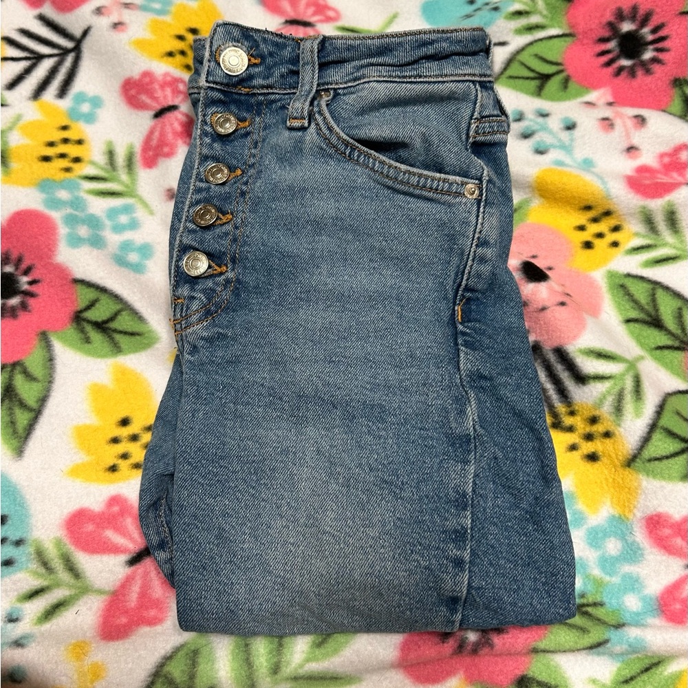Forever 21 High Waisted Button Up Jeans